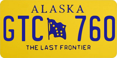 AK license plate GTC760