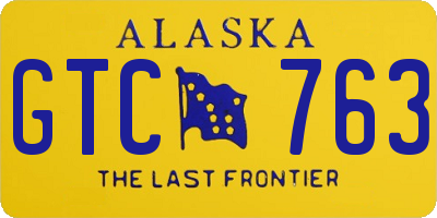 AK license plate GTC763