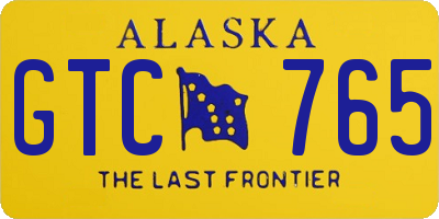 AK license plate GTC765