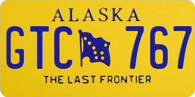 AK license plate GTC767