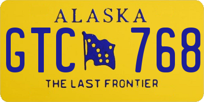 AK license plate GTC768