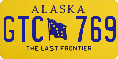 AK license plate GTC769