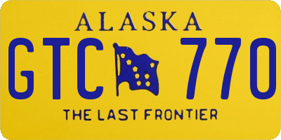 AK license plate GTC770