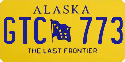 AK license plate GTC773