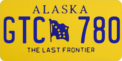 AK license plate GTC780