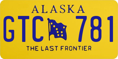 AK license plate GTC781