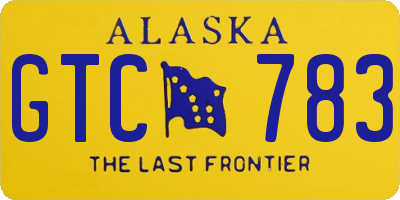 AK license plate GTC783