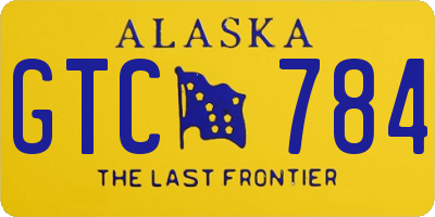 AK license plate GTC784