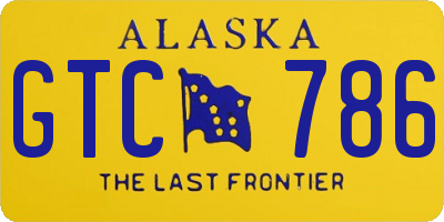 AK license plate GTC786