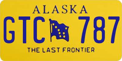 AK license plate GTC787