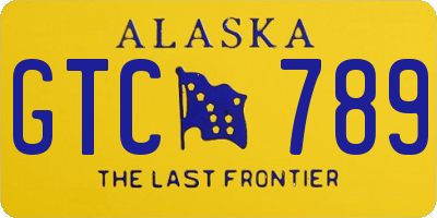 AK license plate GTC789