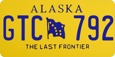 AK license plate GTC792