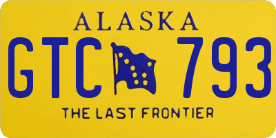 AK license plate GTC793