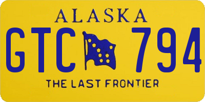 AK license plate GTC794