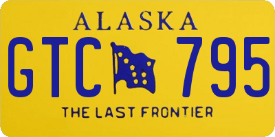 AK license plate GTC795