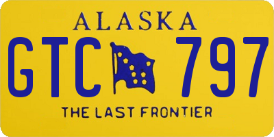 AK license plate GTC797