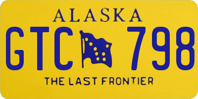 AK license plate GTC798