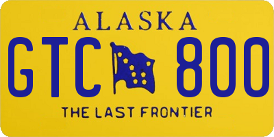 AK license plate GTC800