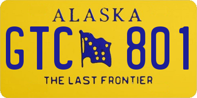 AK license plate GTC801