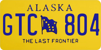 AK license plate GTC804