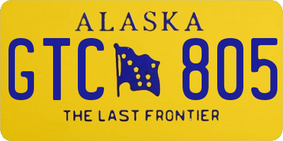 AK license plate GTC805