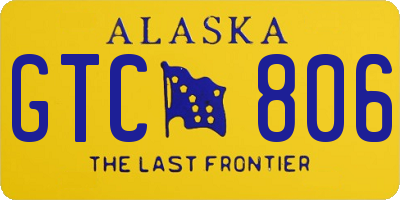 AK license plate GTC806