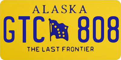 AK license plate GTC808