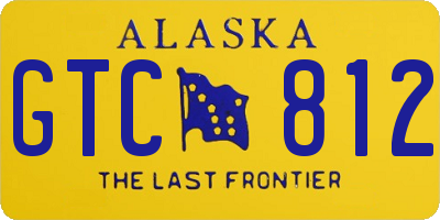 AK license plate GTC812