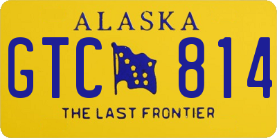 AK license plate GTC814