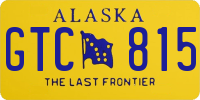 AK license plate GTC815