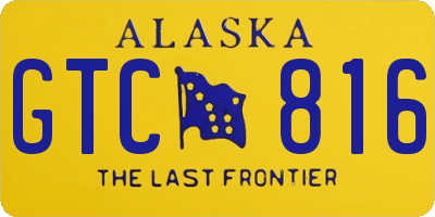 AK license plate GTC816