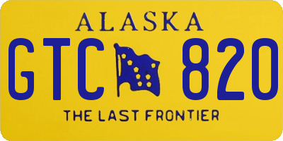 AK license plate GTC820