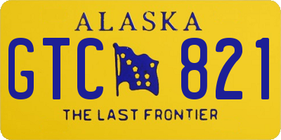 AK license plate GTC821