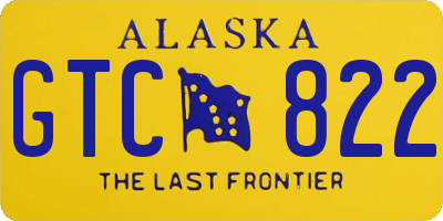 AK license plate GTC822