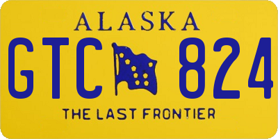 AK license plate GTC824