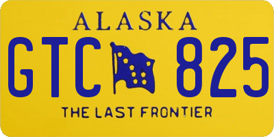 AK license plate GTC825