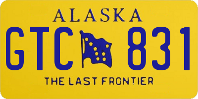 AK license plate GTC831