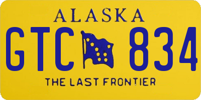 AK license plate GTC834