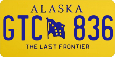 AK license plate GTC836