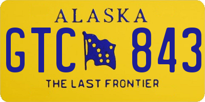 AK license plate GTC843