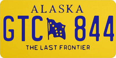 AK license plate GTC844