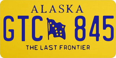 AK license plate GTC845