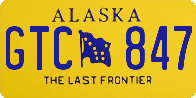 AK license plate GTC847