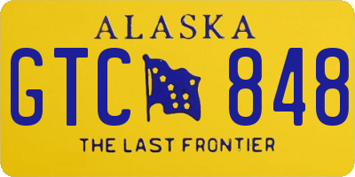 AK license plate GTC848