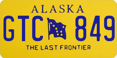 AK license plate GTC849