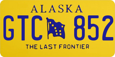 AK license plate GTC852