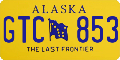 AK license plate GTC853