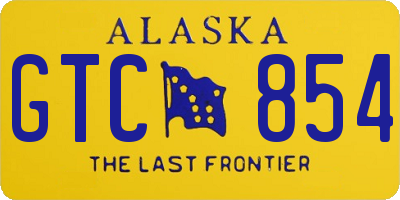 AK license plate GTC854