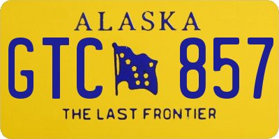 AK license plate GTC857