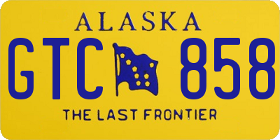 AK license plate GTC858